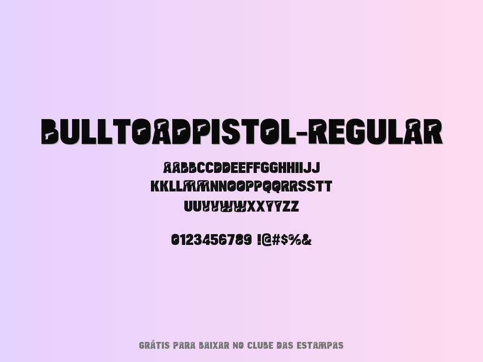 Fonte Bulltoadpistol Regular Grátis Para Baixar