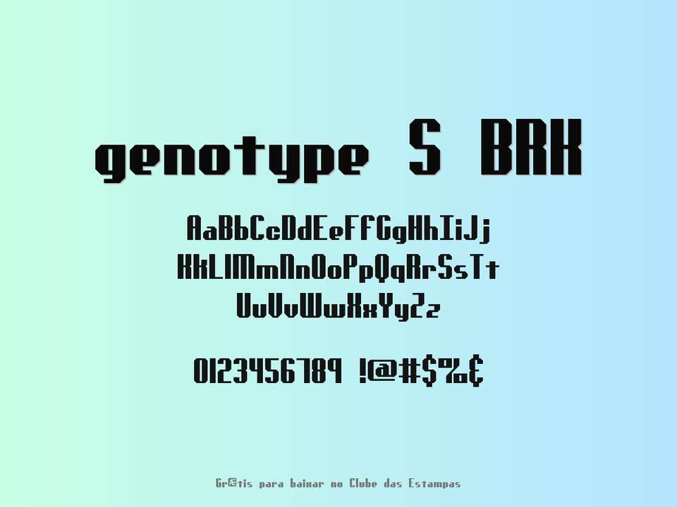 Fonte Genotype S Brk Grátis Para Baixar