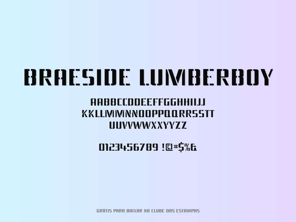 Fonte Braeside Lumberboy Grátis Para Baixar