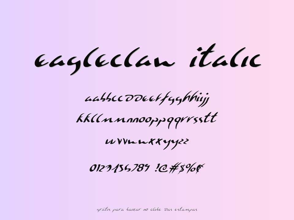 Fonte Eagleclaw Italic Grátis Para Baixar