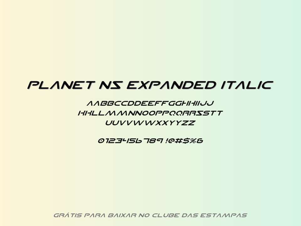 Fonte Planet Ns Expanded Italic Grátis Para Baixar
