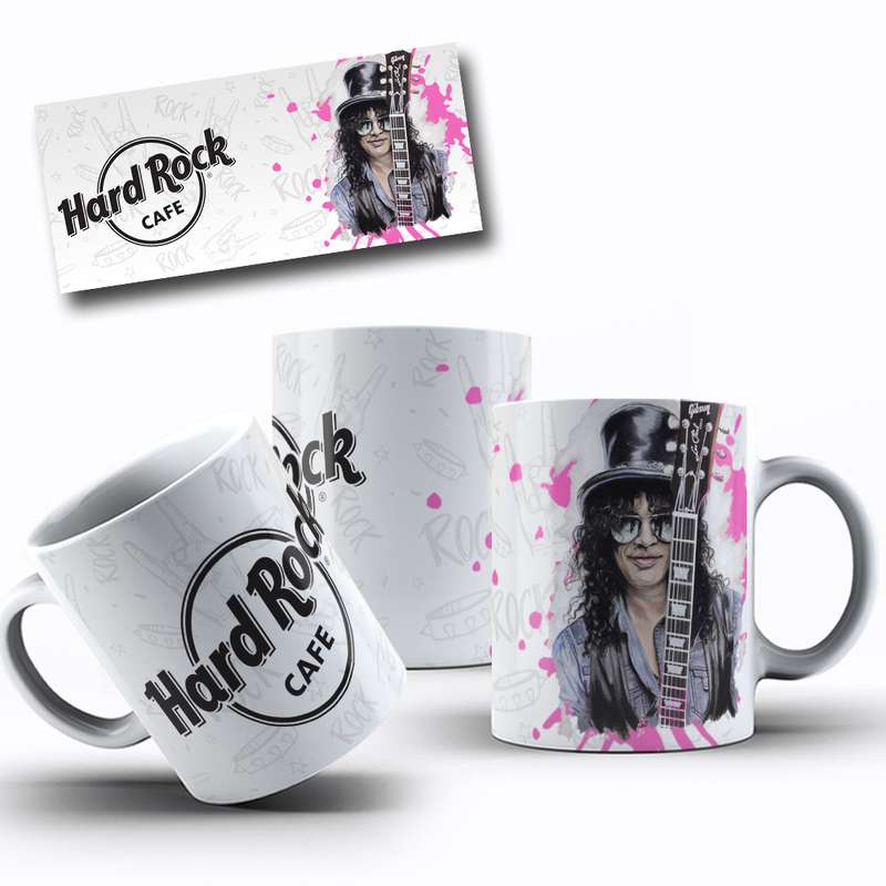 Arte Para Caneca Hard Rock Cafe Slash Guitarra 13