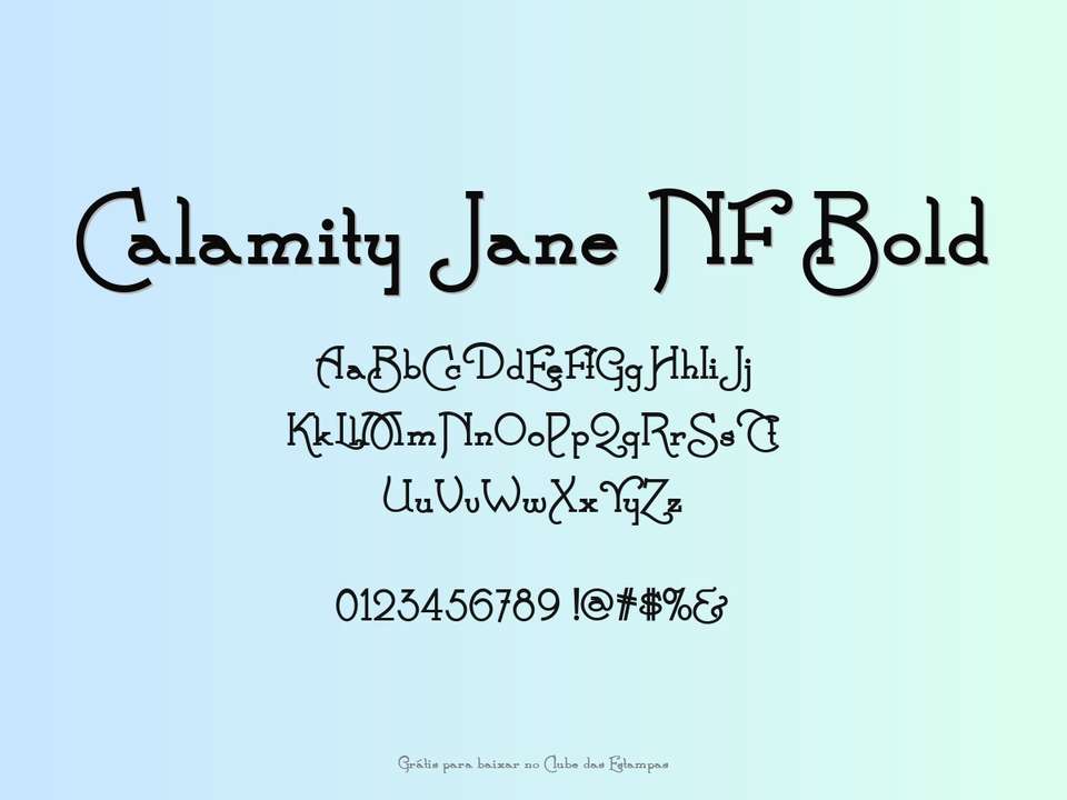 Fonte Calamity Jane Nf Bold Grátis Para Baixar