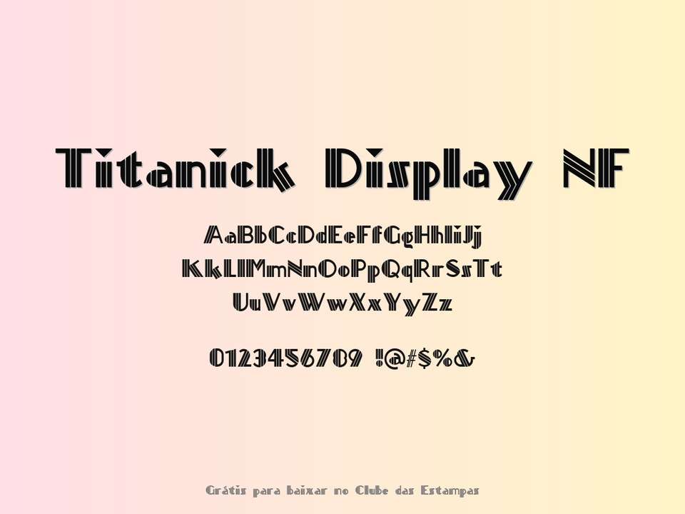 Fonte Titanick Display Nf Grátis Para Baixar