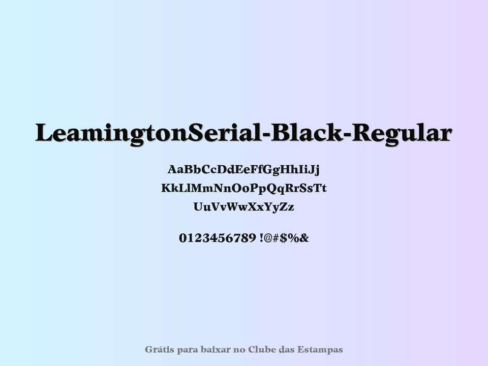 Fonte Leamingtonserial Black Regular Grátis Para Baixar