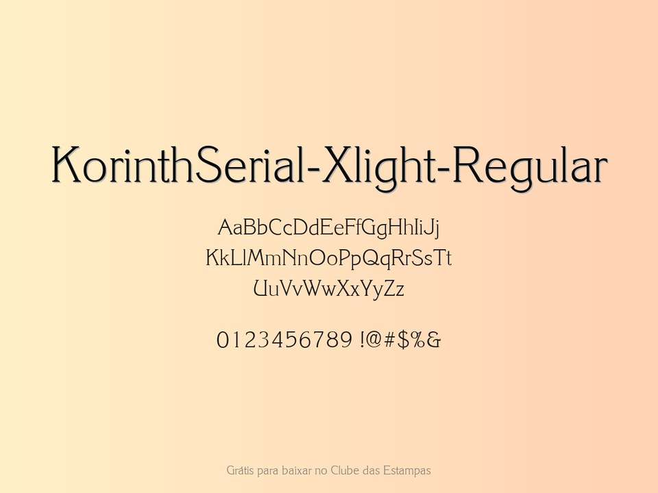 Fonte Korinthserial Xlight Regular Grátis Para Baixar