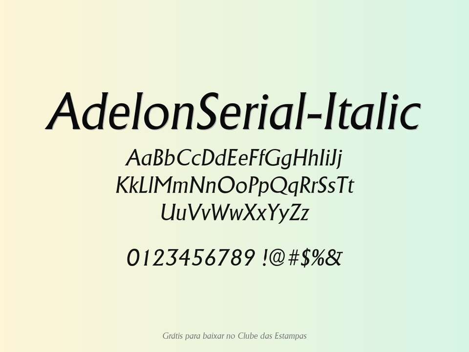 Fonte Adelonserial Italic Grátis Para Baixar