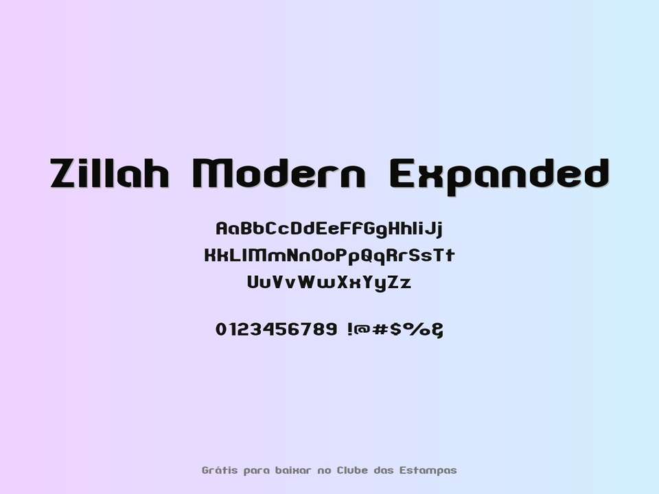 Fonte Zillah Modern Expanded Grátis Para Baixar