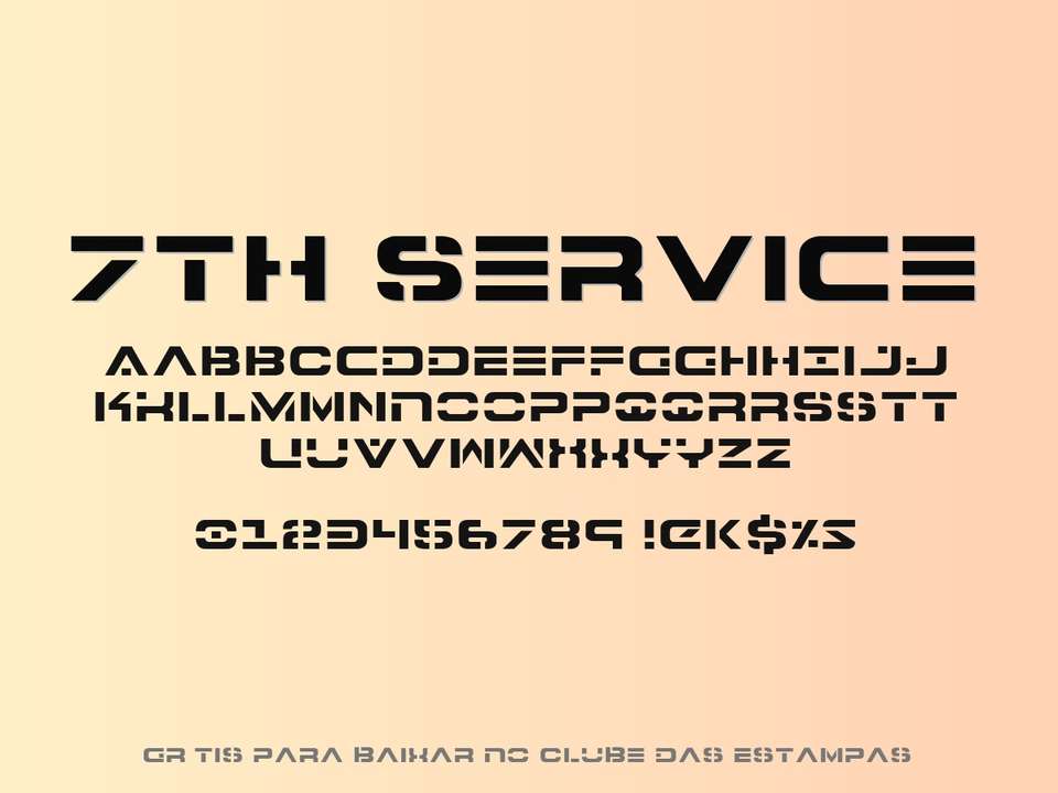 Fonte 7th Service Grátis Para Baixar