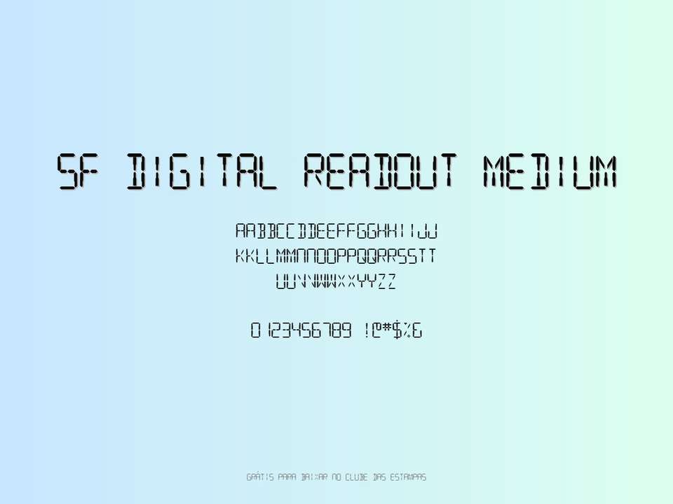 Fonte Sf Digital Readout Medium Grátis Para Baixar