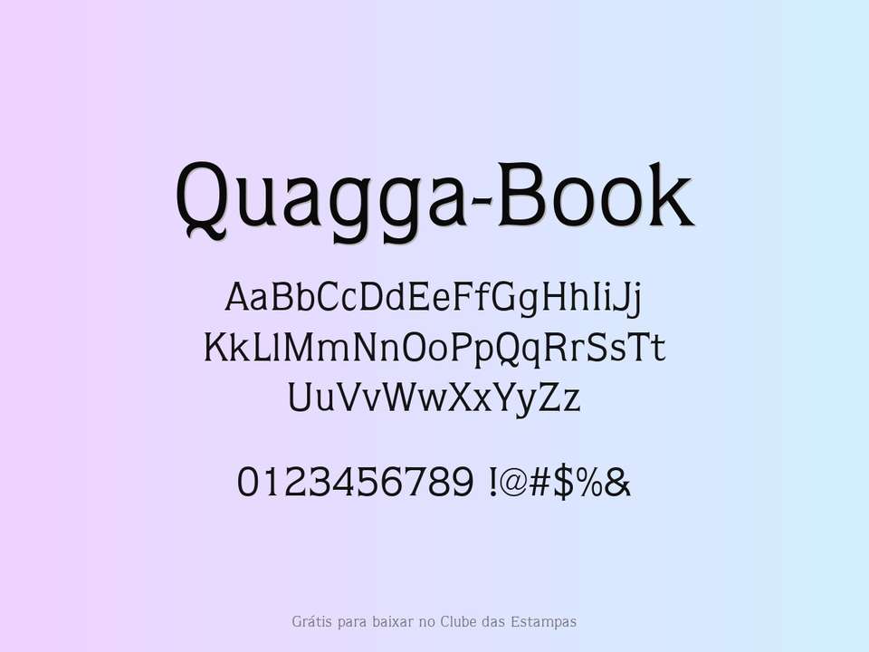 Fonte Quagga Book Grátis Para Baixar