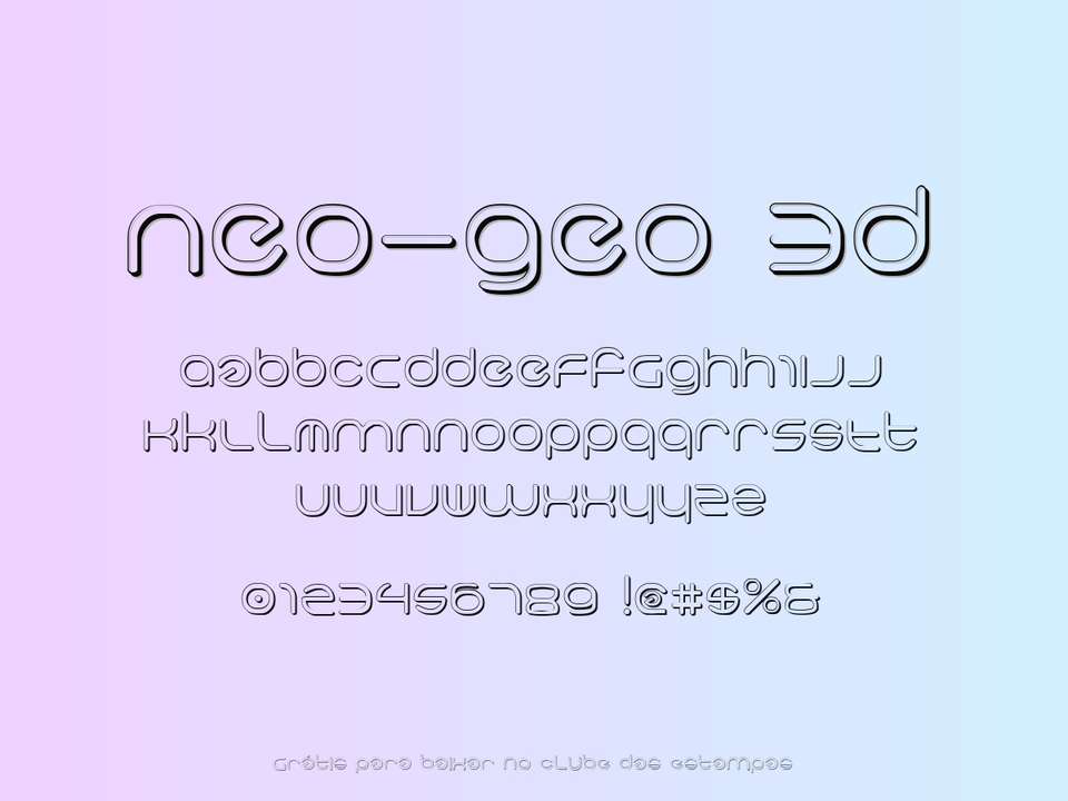 Fonte Neo Geo 3d Grátis Para Baixar