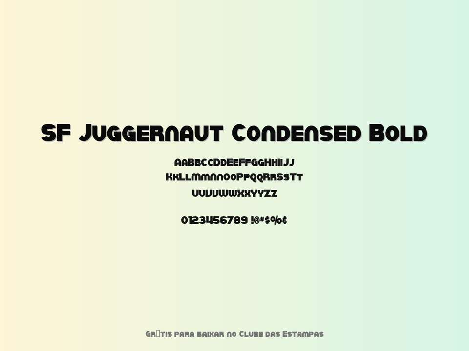 Fonte Sf Juggernaut Condensed Bold Grátis Para Baixar