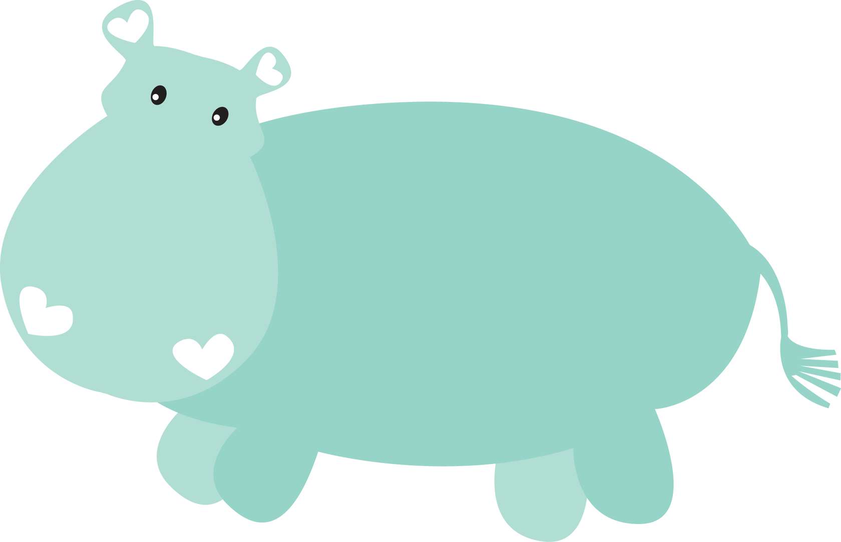 Hipopótamo Cartoon Azul Claro Animais Png Grátis Para Baixar