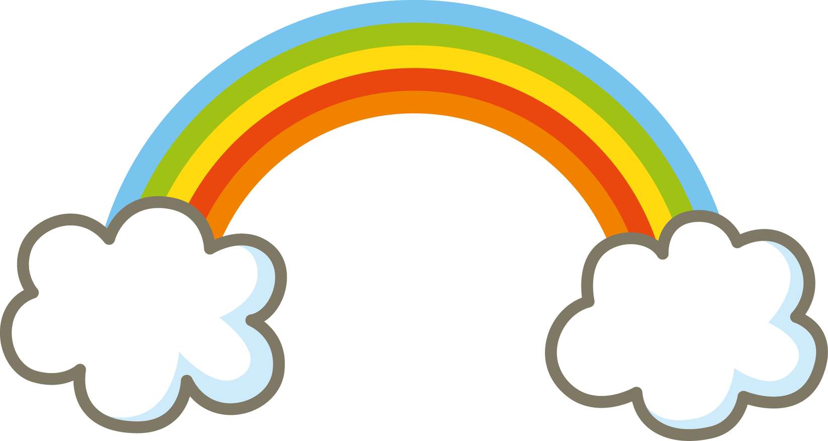 Arco Íris Vibrante Com Nuvens Natureza Mágica Png Grátis Para Baixar