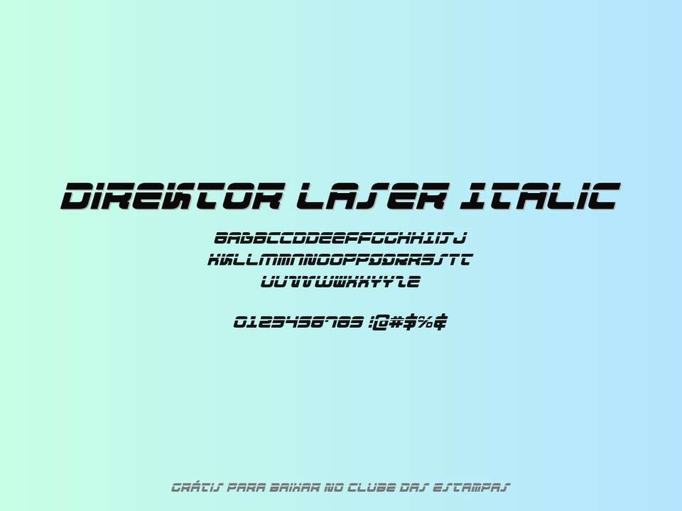 Fonte Direktor Laser Italic Grátis Para Baixar