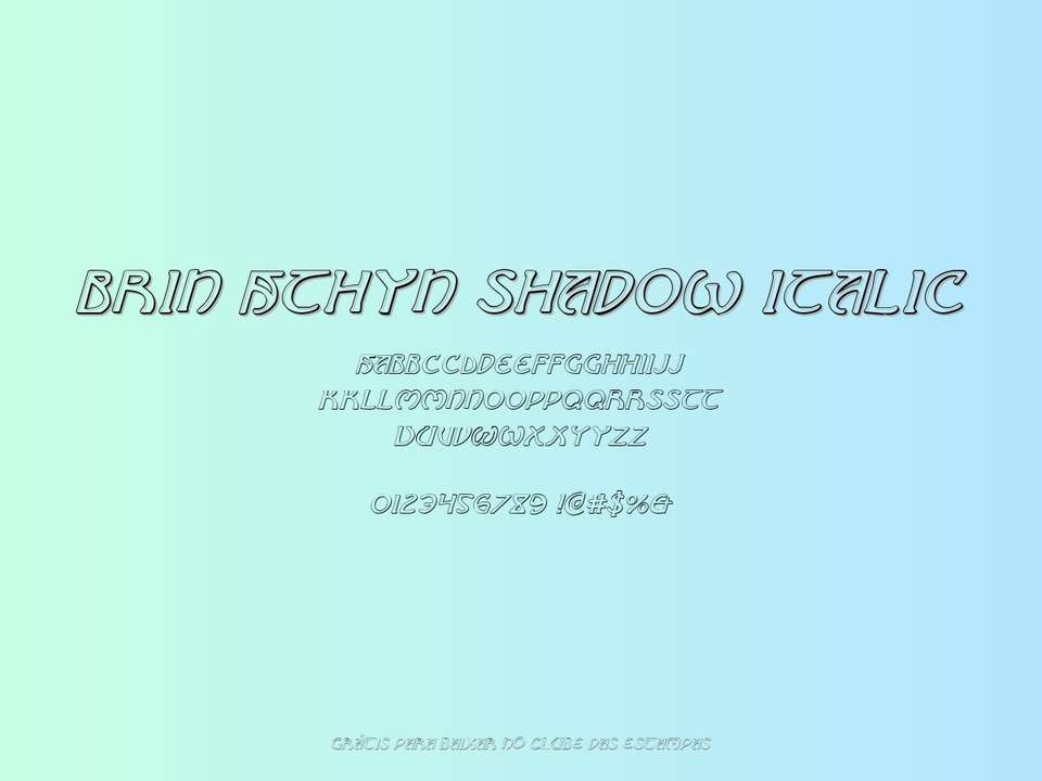 Fonte Brin Athyn Shadow Italic Grátis Para Baixar