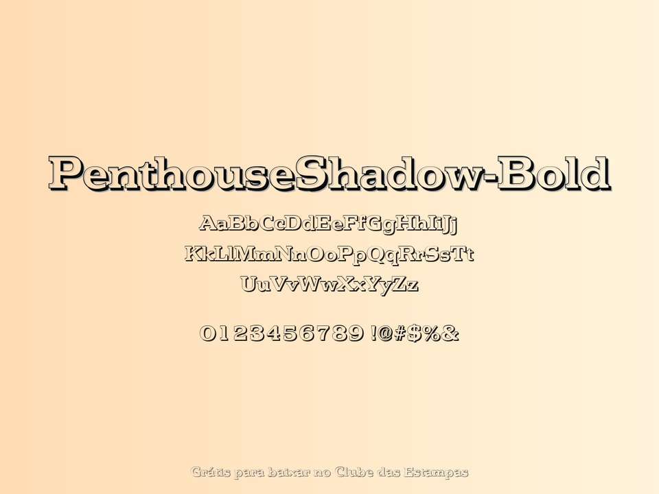 Fonte Penthouseshadow Bold Grátis Para Baixar