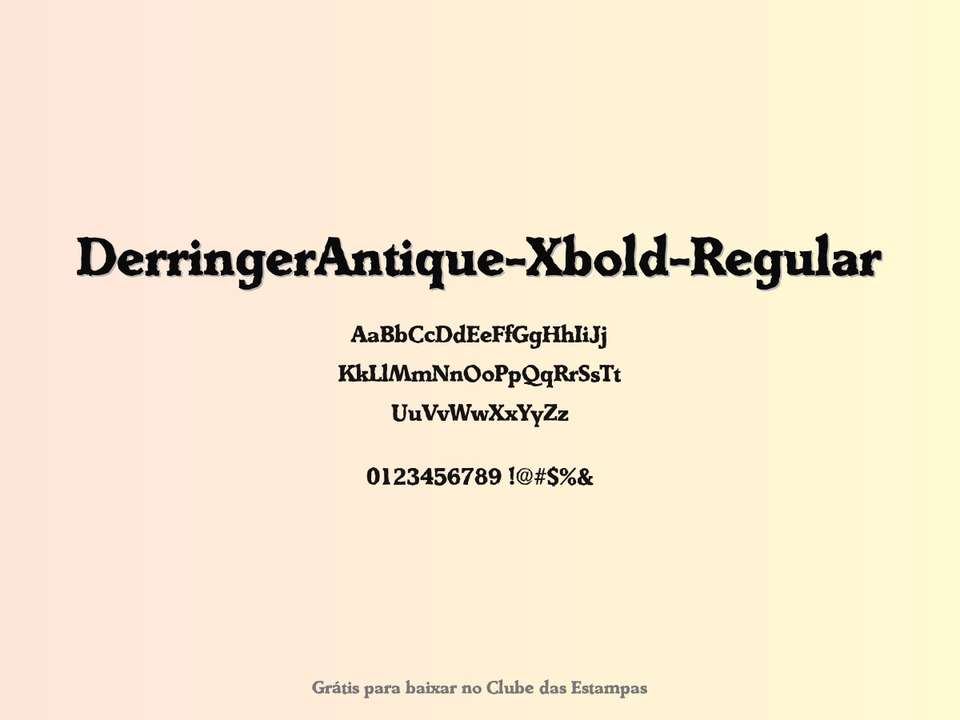 Fonte Derringerantique Xbold Regular Grátis Para Baixar