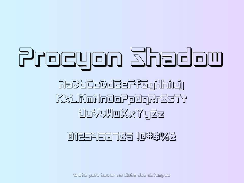 Fonte Procyon Shadow Grátis Para Baixar