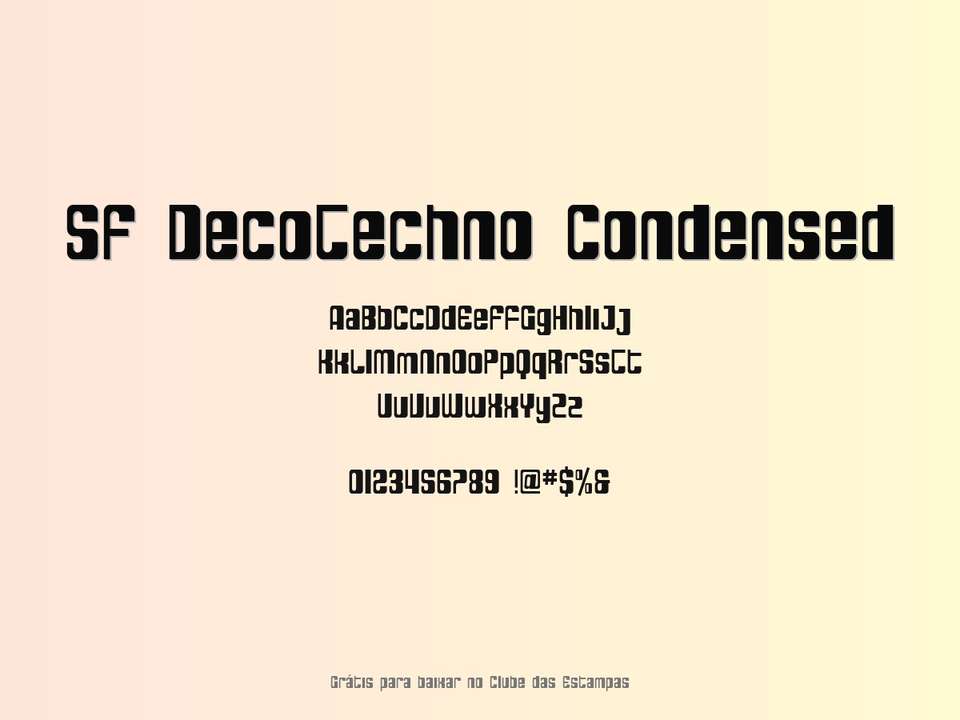 Fonte Sf Decotechno Condensed Grátis Para Baixar