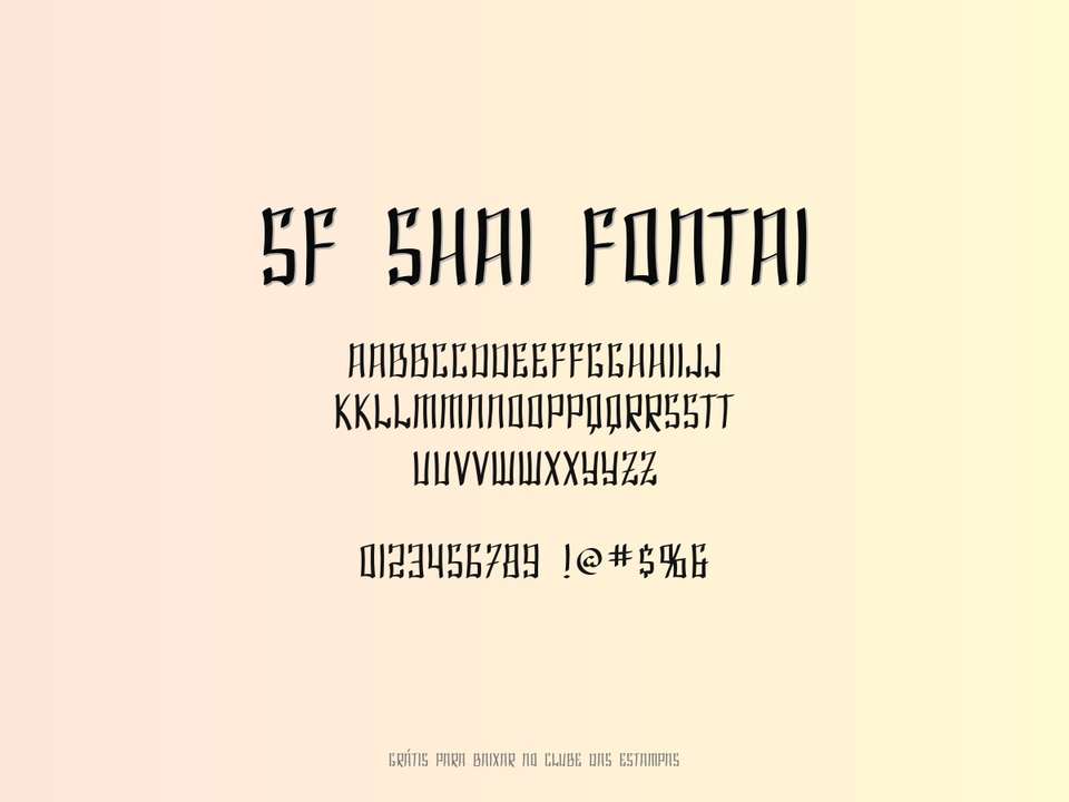 Fonte Sf Shai Fontai Grátis Para Baixar