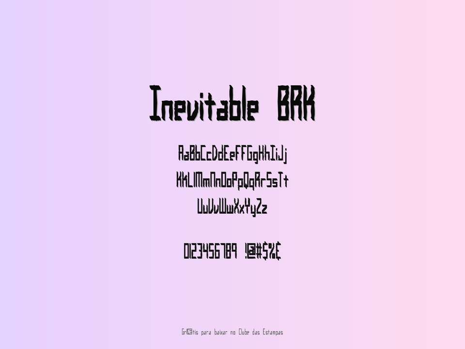 Fonte Inevitable Brk Grátis Para Baixar