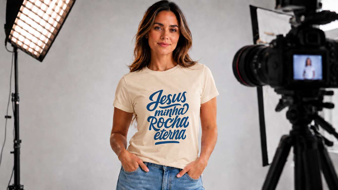 Arte Digital De Camiseta Jesus Minha Rocha Eterna