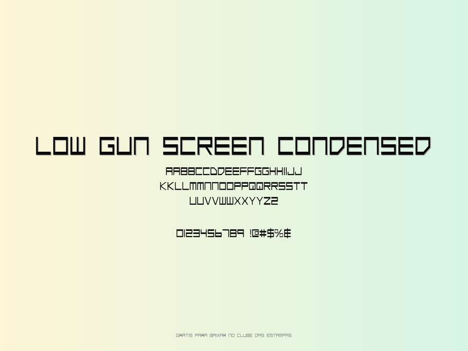 Fonte Low Gun Screen Condensed Grátis Para Baixar