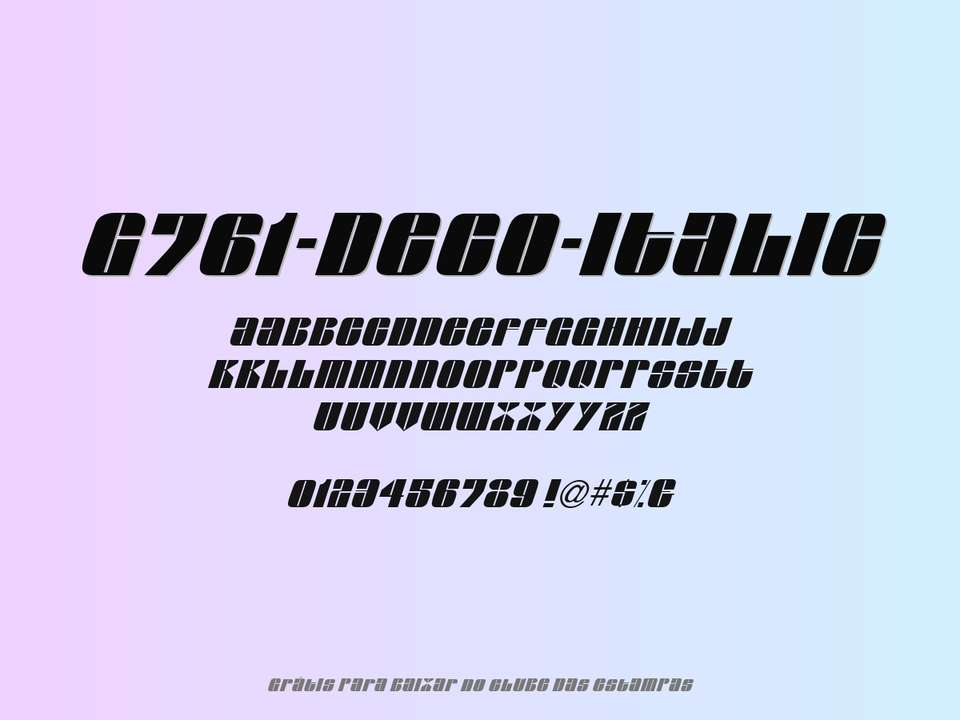 Fonte G761 Deco Italic Grátis Para Baixar