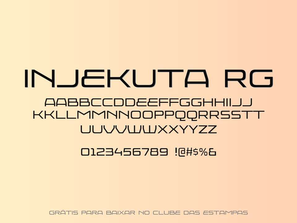 Fonte Injekuta Rg Grátis Para Baixar