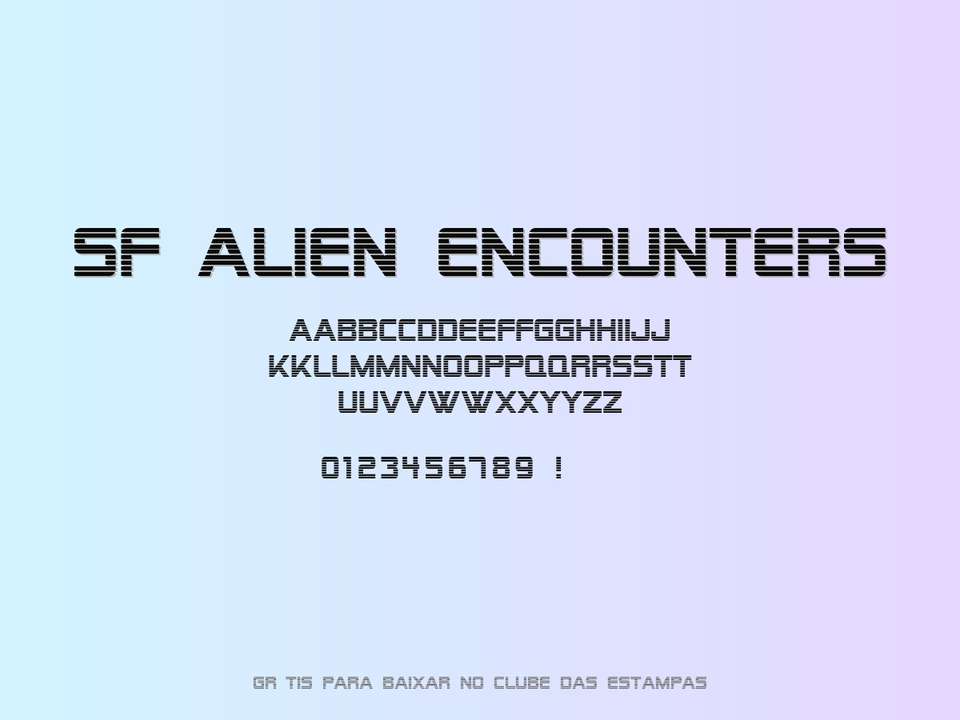 Fonte Sf Alien Encounters Grátis Para Baixar