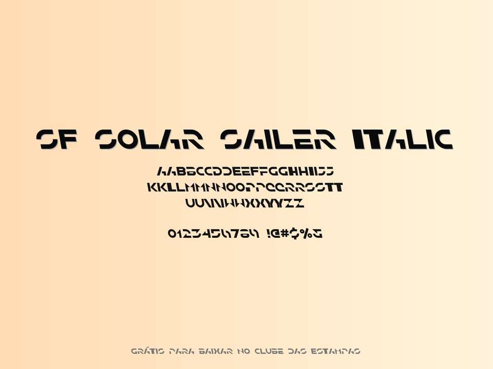 Fonte Sf Solar Sailer Italic Grátis Para Baixar