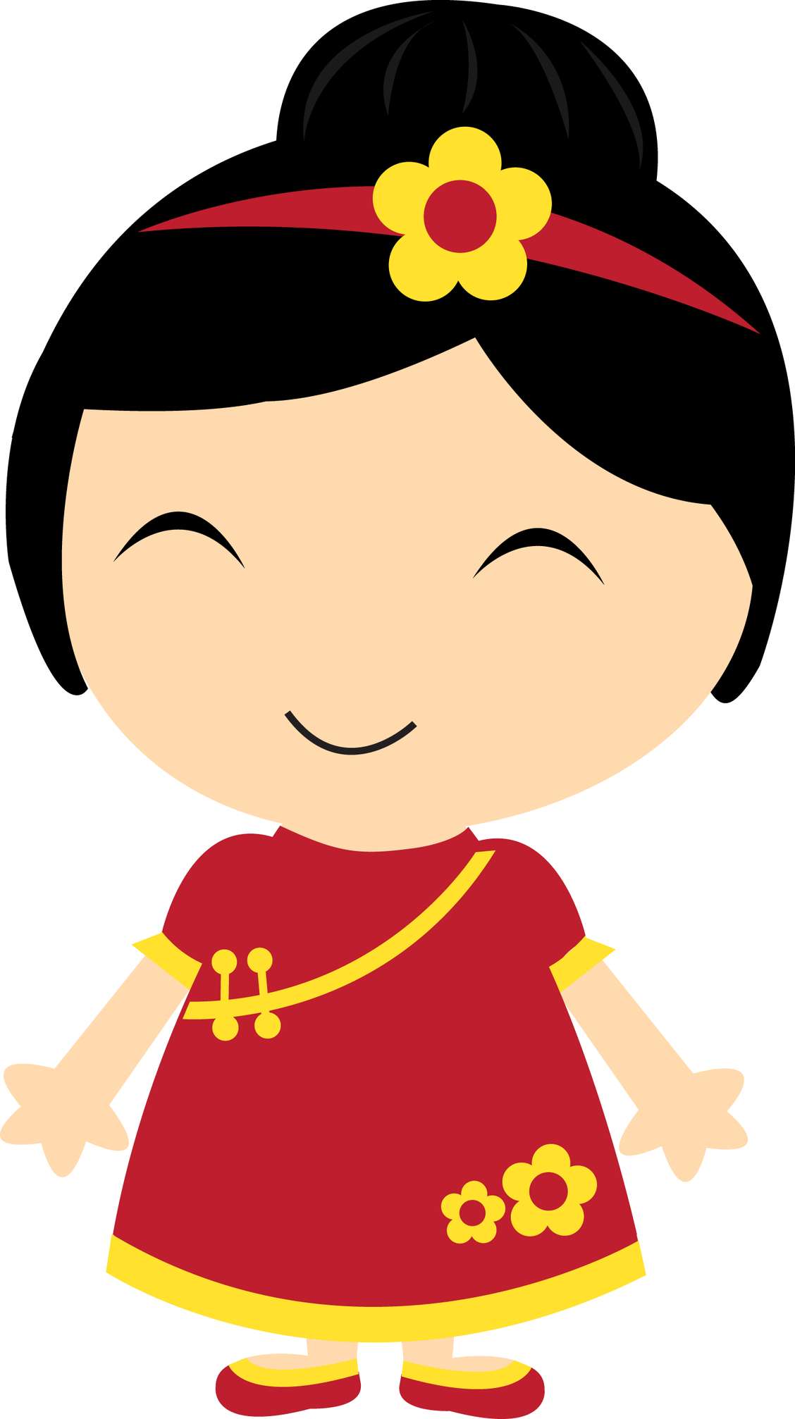 Menina Com Vestido Vermelho Personagem Png Grátis Para Baixar