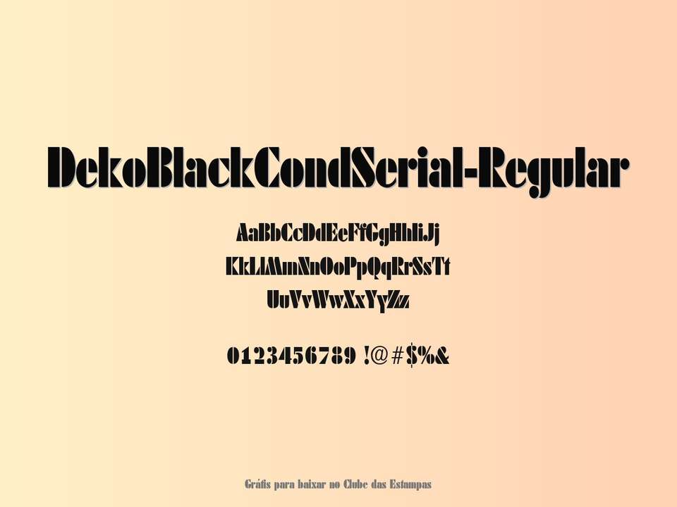 Fonte Dekoblackcondserial Regular Grátis Para Baixar