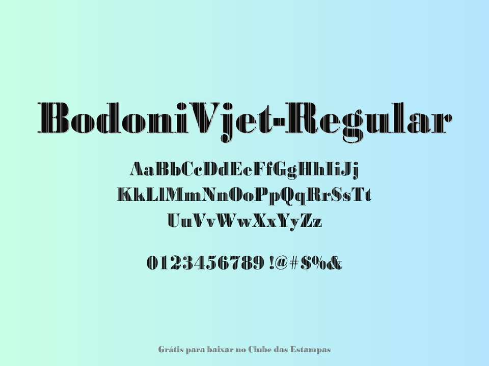 Fonte Bodonivjet Regular Grátis Para Baixar