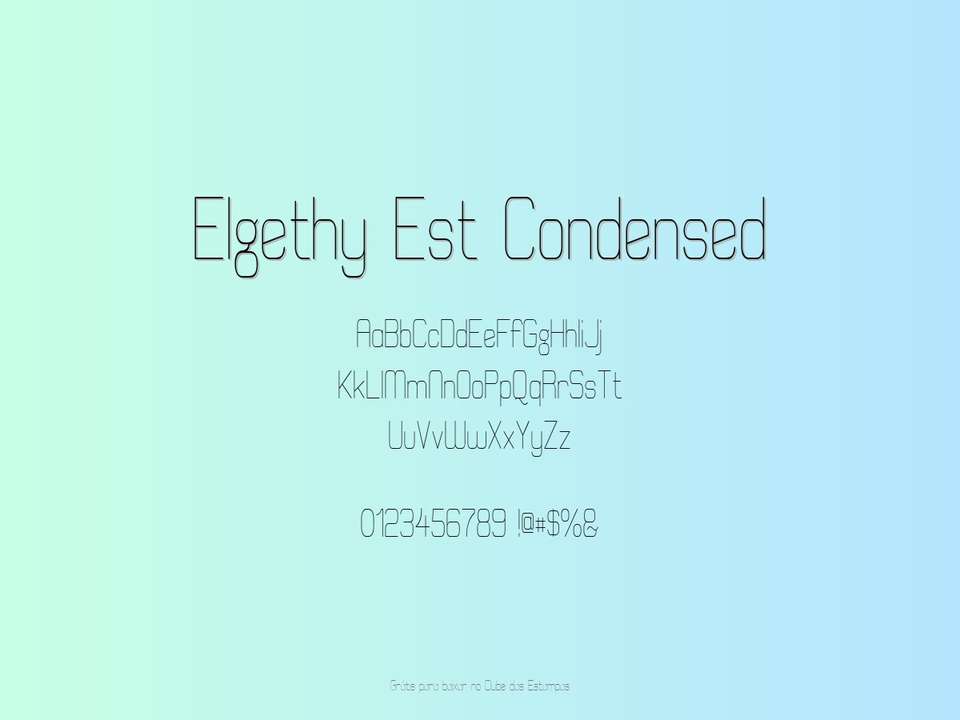 Fonte Elgethy Est Condensed Grátis Para Baixar
