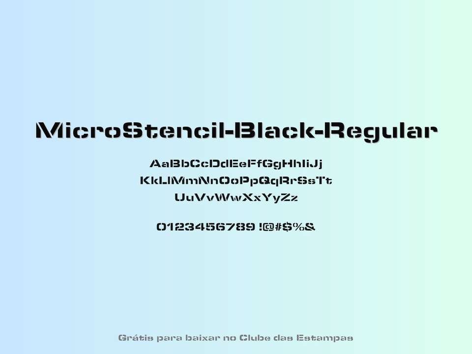 Fonte Microstencil Black Regular Grátis Para Baixar