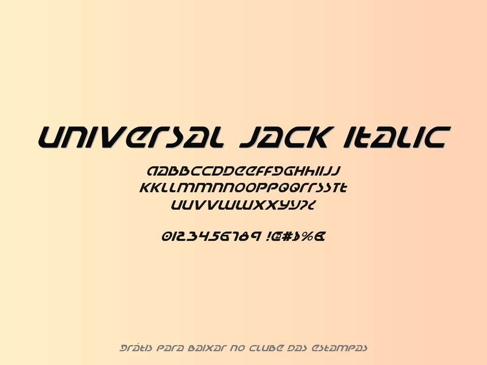 Fonte Universal Jack Italic Grátis Para Baixar