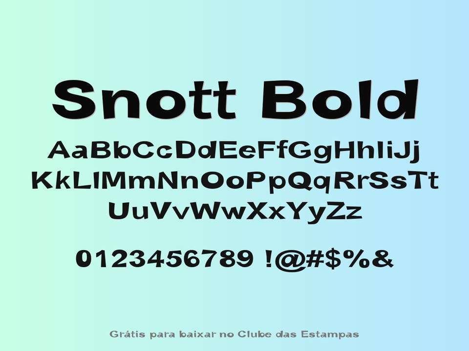 Fonte Snott Bold Grátis Para Baixar