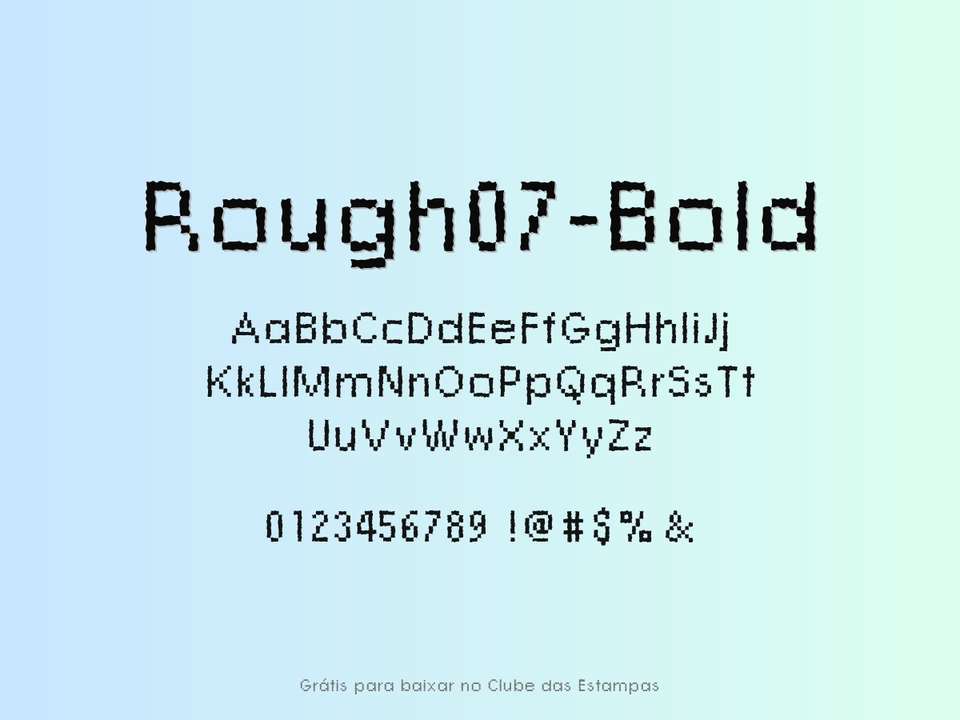 Fonte Rough07 Bold Grátis Para Baixar
