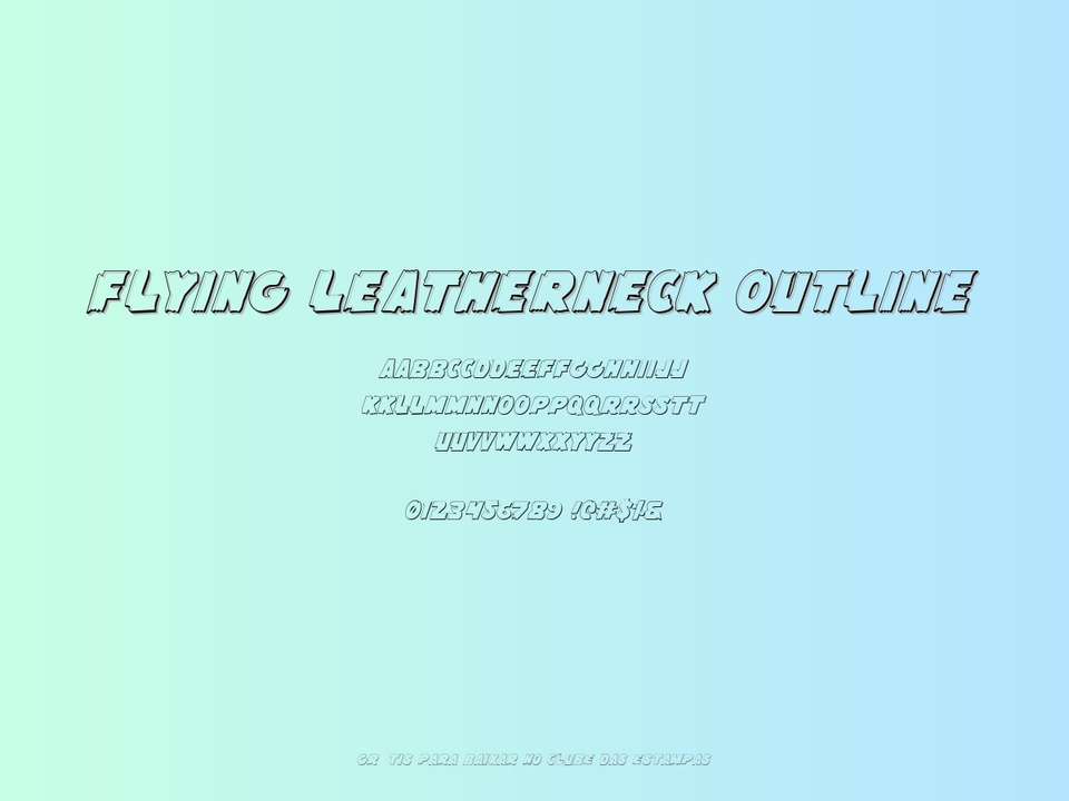 Fonte Flying Leatherneck Outline Grátis Para Baixar