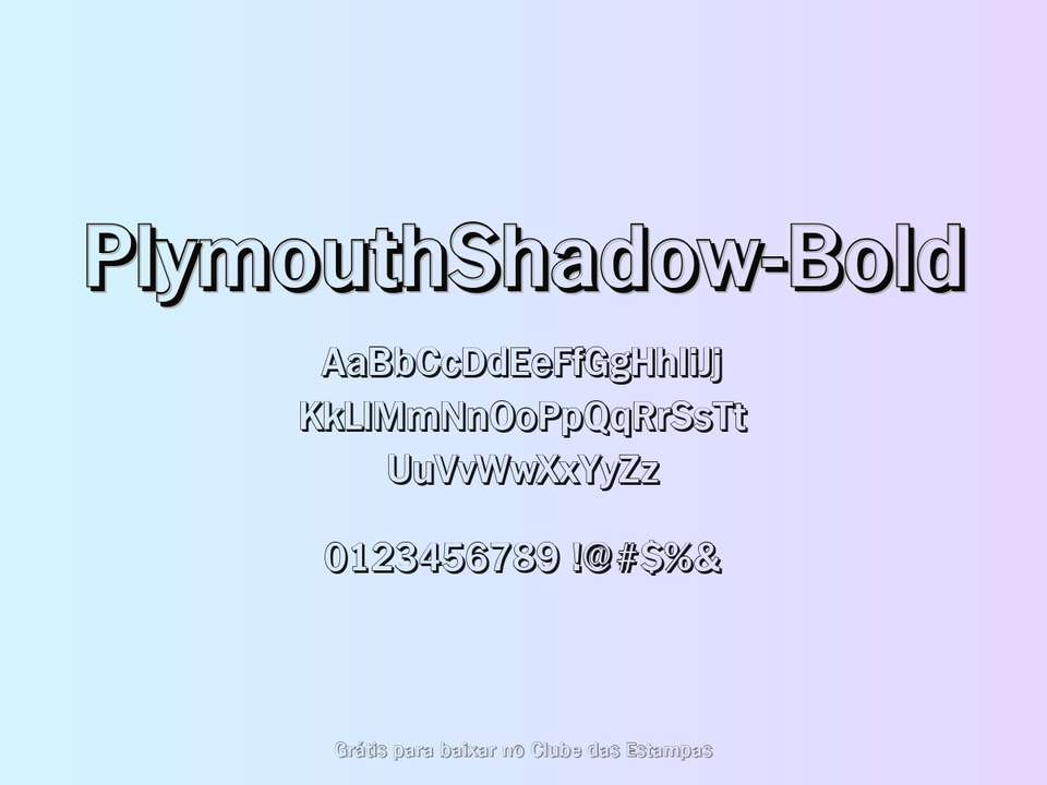 Fonte Plymouthshadow Bold Grátis Para Baixar