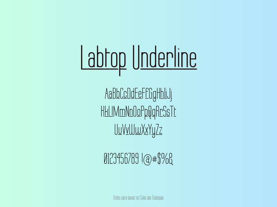 Fonte Labtop Underline Grátis Para Baixar