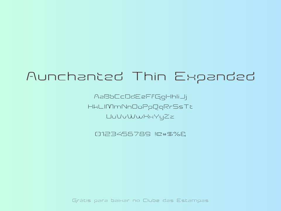 Fonte Aunchanted Thin Expanded Grátis Para Baixar