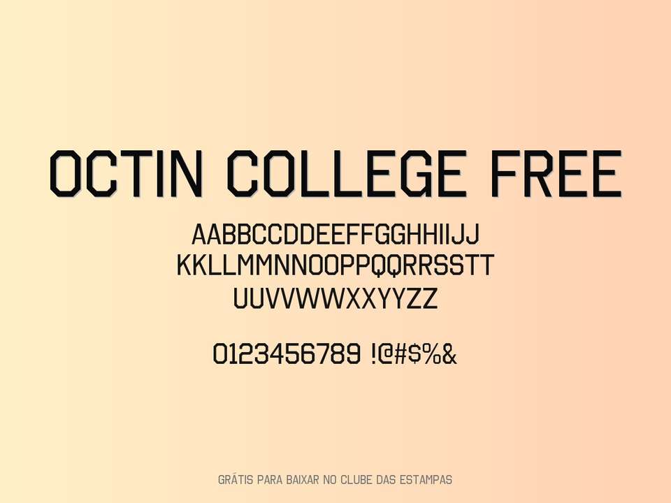 Fonte Octin College Free Grátis Para Baixar