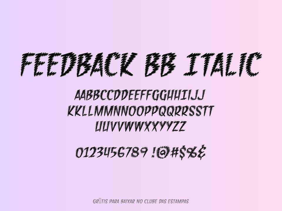 Fonte Feedback Bb Italic Grátis Para Baixar