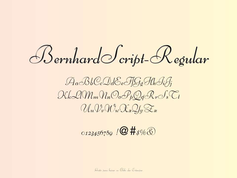 Fonte Bernhardscript Regular Grátis Para Baixar