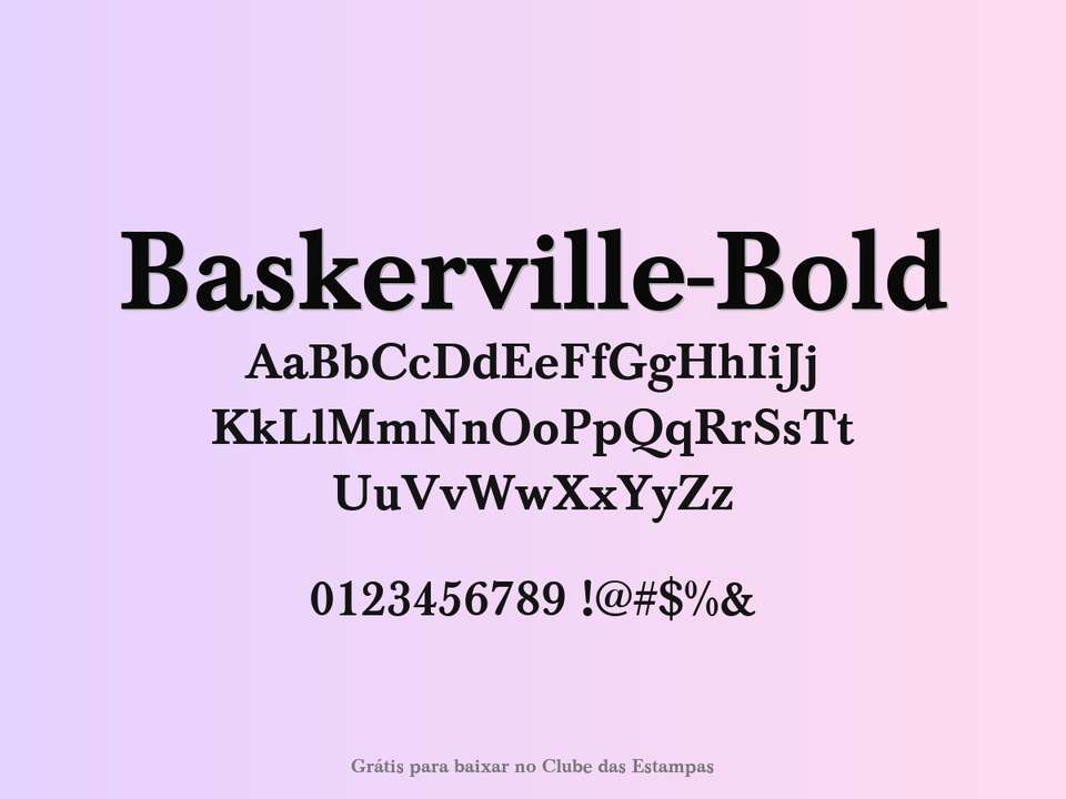Fonte Baskerville Bold Grátis Para Baixar