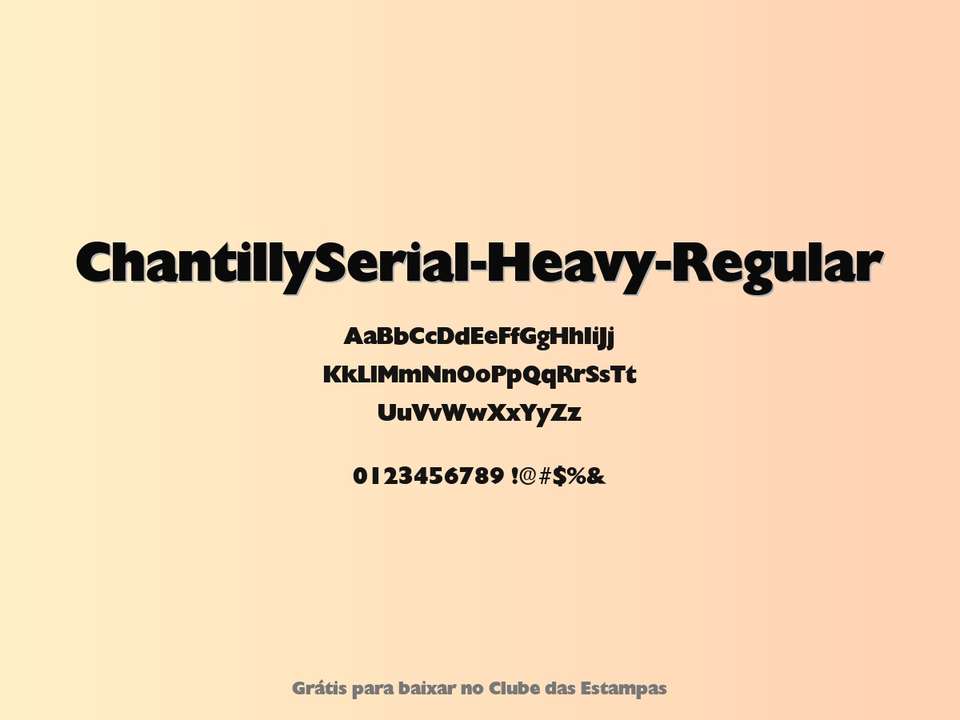 Fonte Chantillyserial Heavy Regular Grátis Para Baixar